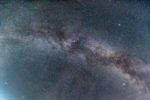 Milky way galaxy with stars in the night sky. Astrophotography of clearly universe space